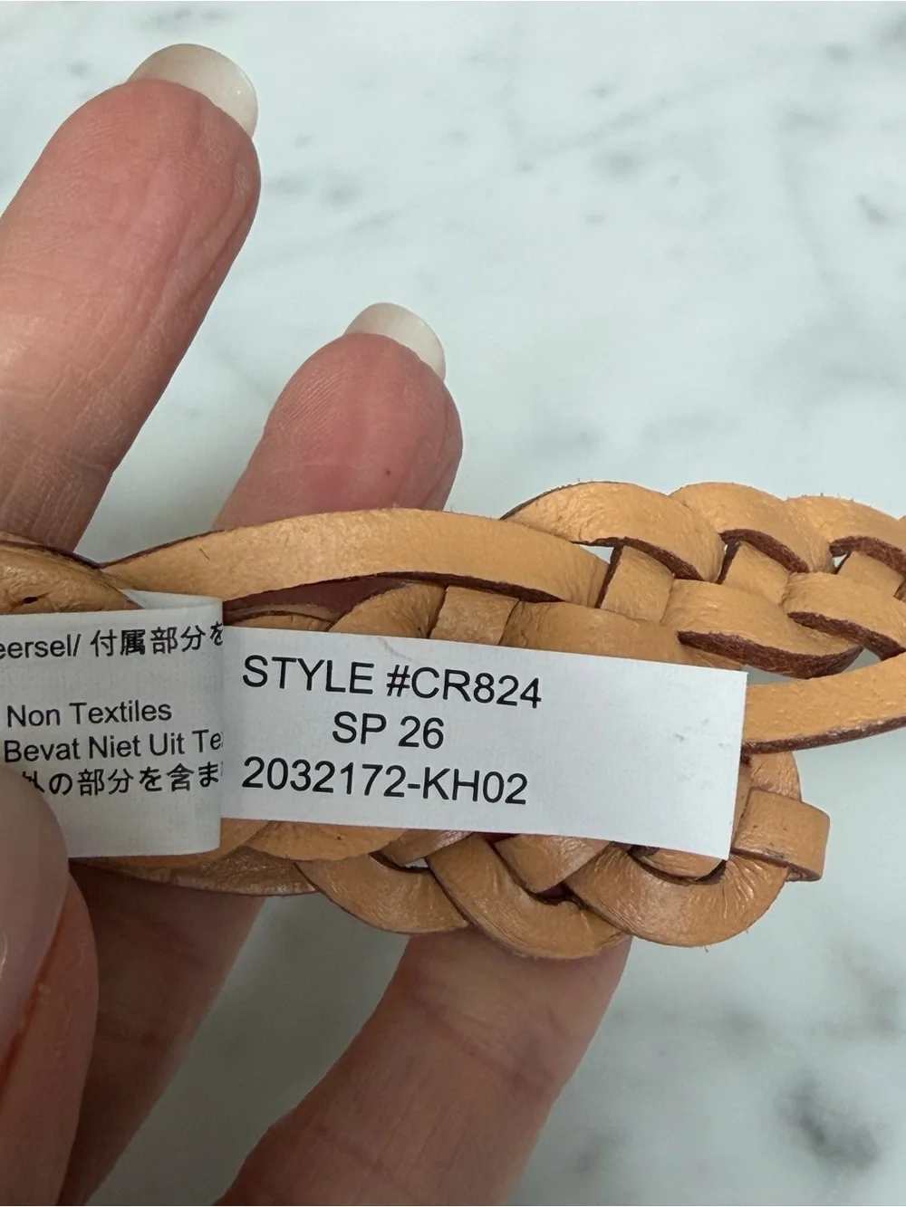 J.Crew Skinny Braided Belt in Italian Leather - NWT - Picture 6 of 7